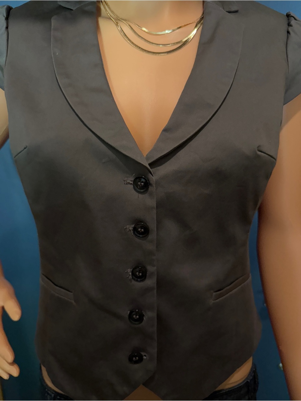 ✨ H&M Modern Classic Satin-Look Vest Top | Cap Sleeves | Size 8